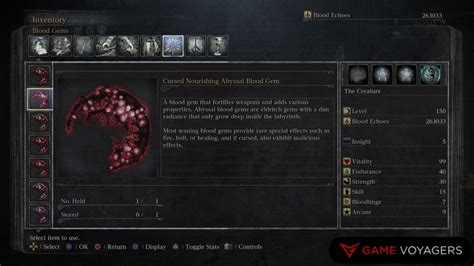 Best Blood Gems In Bloodborne .